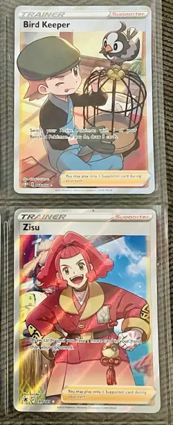 Pokemon TCG Full Art Trainer - Lot of 9 Rare Full Art Holo Cards Judge,peony,FIG - Image 4
