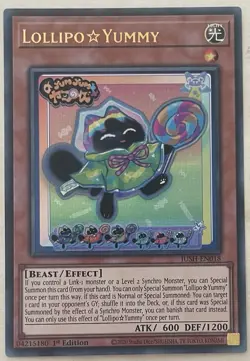 YUGIOH Lollipo☆Yummy Ultra Rare 1st Edition JUSH-EN018 - Image 1