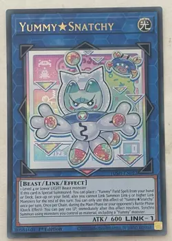 YUGIOH JUSH-EN022 Yummy☆Snatchy Ultra Rare 1st Edition - Image 1