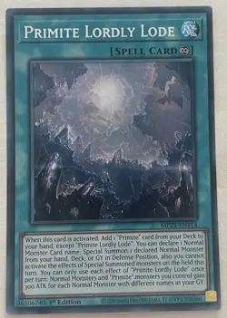 YUGIOH PRIMITE LORDLY LODE - MP25-EN114 Prismatic Secret Rare 1st Edition - Image 1