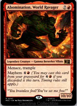 Abomination, World Ravager 47 Commander: Marvel Super Heroes MTG NM - Image 1