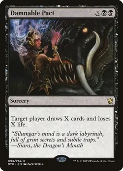 1x Damnable Pact HP Eng MTG - Dragons of Tarkir - Image 1