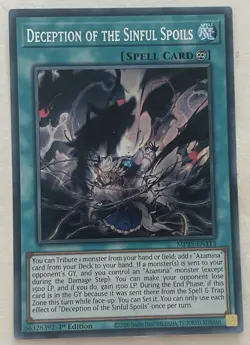 YUGIOH MP25-EN113 Deception of the Sinful Spoils Prismatic Secret 1st Edition - Image 1