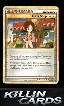 Flower Shop Lady 74/90 Pokemon Uncommon Undaunted Card LP - Image 1