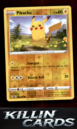 Reverse Holofoil Pikachu 049/203 Pokemon Common SWSH07: Evolving Skies Card NM - Image 1