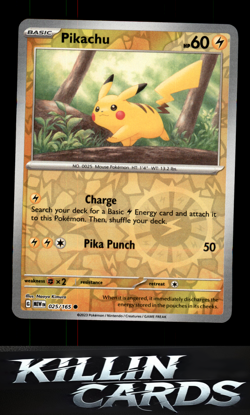 Reverse Holofoil Pikachu - 025/165 025/165 Pokemon Common SV: Scarlet & Violet 1 - Image 1