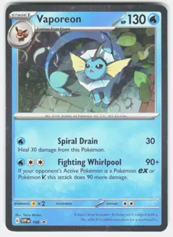 VAPOREON (COSMOS HOLO) 168 HOLO PROMO SCARLET & VIOLET PROMO POKEMON HOLO NM/M - Image 1
