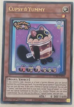 YUGIOH Cupsy☆Yummy JUSH-EN016 Ultra Rare 1st Edition - Image 1