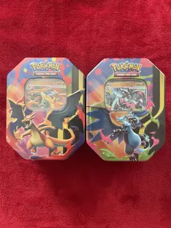 Pokemon TCG Mega Charizard X ex & Mega Charizard Y ex 2-Tin Set SEALED! - Image 1