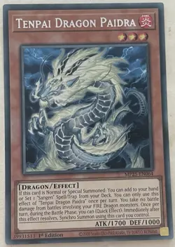 YUGIOH MP25-EN064 Tenpai Dragon Paidra Prismatic Secret Rare 1st Edition - Image 1