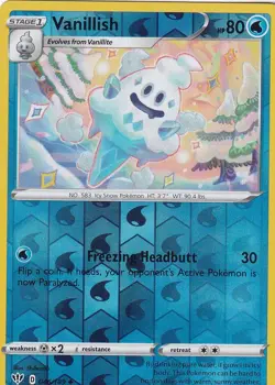 Vanillish 046/189 Uncommon Darkness Ablaze Pokemon Reverse Holo Near Mint - Image 1