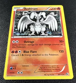 Pokemon Reshiram Legendary Treasures Holo Rare Holofoil 28/113 - Image 2
