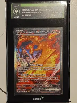 Pokemon TCG Destined Rivals Team Rocket's Moltres EX Full Art 229/182 Degree 9 - Image 2