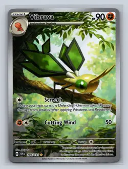 Vibrava 206/191 Illustration Rare Surging Sparks Pokemon NM - Image 1