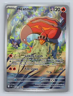 Heatmor 104/086 Illustration Rare White Flare Pokemon NM - Image 1