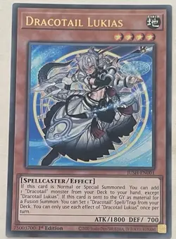 YUGIOH JUSH-EN001 Dracotail Lukias Ultra Rare 1st Edition - Image 1