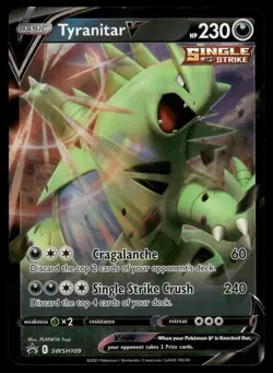 POKEMON TYRANITAR V SWORD & SHIELD PROMO SWSH109 HOLO HOLO PROMO LP - Image 1