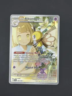 Lillie's Ribombee 164/159 2025 Pokemon Sv09: Journey Together IR Holo NM - Image 1