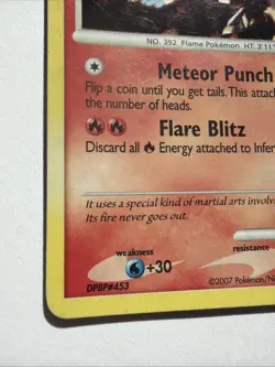 Pokemon Infernape LV. 40 5/130 Holo Rare Diamond & Pearl 2007 Vintage LP - Image 3