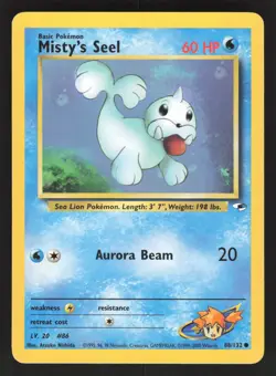 Misty's Seel 88/132 Pokemon TCG Gym Heroes LP - Image 1