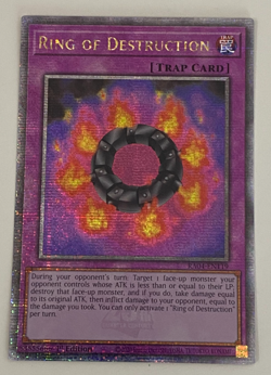 Yugioh - Ring of Destruction - 1st Edition QCR Quarter Century NM - Free Holo - Image 1