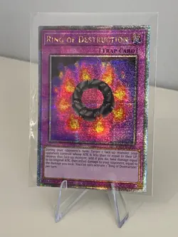 Yugioh - Ring of Destruction - 1st Edition QCR Quarter Century NM - Free Holo - Image 3