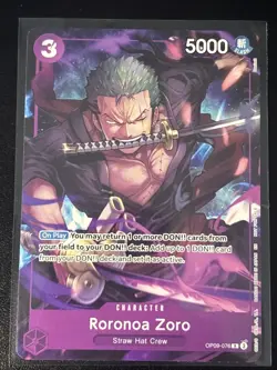 Roronoa Zoro OP09-076 Alt Art Promo - One Piece TCG Welcome Pack Vol. 2 F - Image 1
