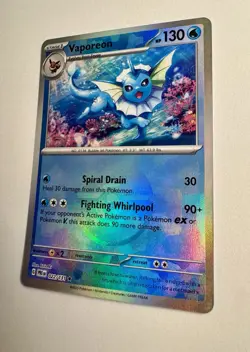 Vaporeon Master Ball Reverse Holo 022/131 Prismatic Evolutions Pokemon NM - Image 3
