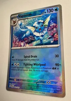 Vaporeon Master Ball Reverse Holo 022/131 Prismatic Evolutions Pokemon NM - Image 4