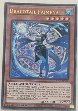 YUGIOH JUSH-EN002 Dracotail Faimena Ultra Rare 1st Edition - Image 1