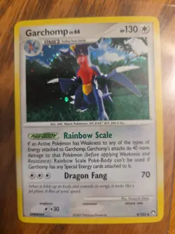 Pokemon Garchomp Holo Rare Card 9/123 D&P Mysterious Treasures LP Condition - Image 1
