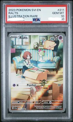 2023 POKEMON SVI EN-SCARLET & VIOLET ILLUSTRATION RARE #211 RALTS PSA 10 - Image 1