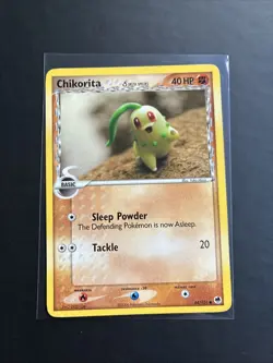 Pokemon TCG Chikorita Delta Species EX Dragon Frontiers 44/101 Yuka Morii LP - Image 1