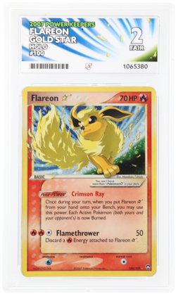 Flareon Gold Star #100 2007 EX Power Keepers Ace 2 Pokemon Card - Image 1