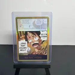 One Piece CCG Don!! Foil Card Luffy Ring That Golden Bell Gold - Image 1