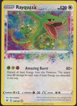 Rayquaza 138/185 Swsh04: Vivid Voltage Holo - Image 1