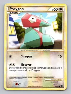 Porygon 73/102 Common HGSS Triumphant Pokemon Lightly Played - Image 1