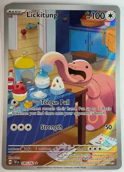 Lickitung 180/162 Illustration Rare Temporal Forces Pokemon Holo Near Mint - Image 1