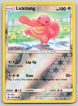 Lickitung Reverse Holo 102/156 SM - Ultra Prism Common NM - Image 1