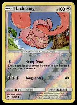 Lickitung 161/236 Common Unified Minds Pokemon Reverse Holo LP - Image 1