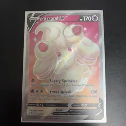 Pokemon Alcremie v Full Art Holo Card 064/072 Shining Fates Ultra Rare - Image 1