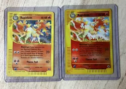 Vintage 2002 Rapidash Pair 1 Holographic 1 Reverse Holo 26/165 Pokemon Card - Image 1