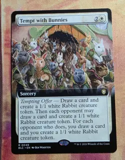Tempt with Bunnies (Extended Art) MTG Commander: Bloomburrow (BLC) NM - Image 1