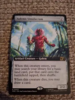 Solemn Simulacrum Extended Art Marvel Super Heroes Mtg Nm 0453 - Image 1