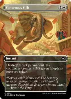 Magic The Gathering MTG GENEROUS GIFT BORDERLESS Commander Masters NM Near Mint - Image 1