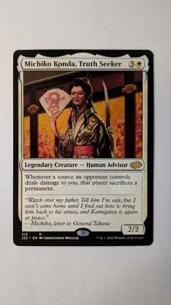 MTG Michiko Konda, Truth Seeker Jumpstart 2022 215 Regular Rare Near Mint - Image 1