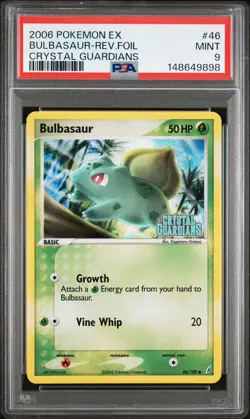 POKEMON 2006 EX Crystal Guardians BULBASAUR Reverse Foil #46 PSA 9 Rare! - Image 1