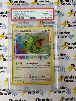 Rayquaza #138 Vivid Voltage 2020 Pokemon PSA 10 - Image 1