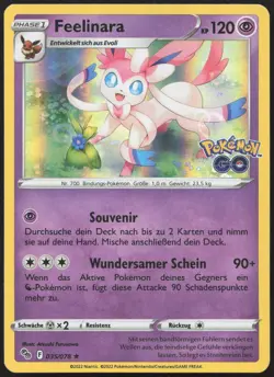 Pokemon Feelinara Holo Rare Pokemon GO 035/078 NM DE - Image 1