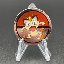 Meowth Pokemon Paper Ginpika Medal Card Nintendo Japanese Rare TCG S206-99 - Image 1